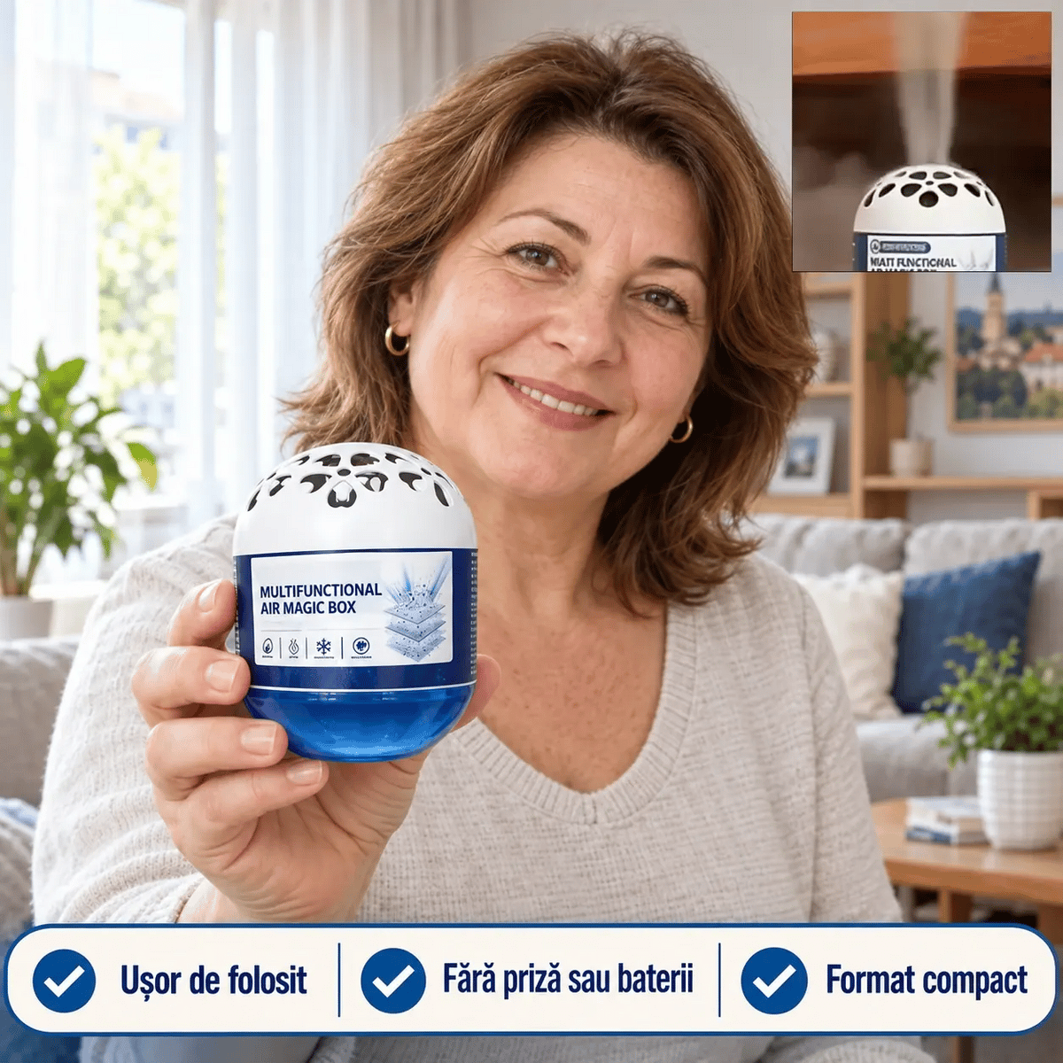 AerPur™ — Cutia Magică Anti-Praf | Absoarbe Praful și Alergenii din Aer 230 g